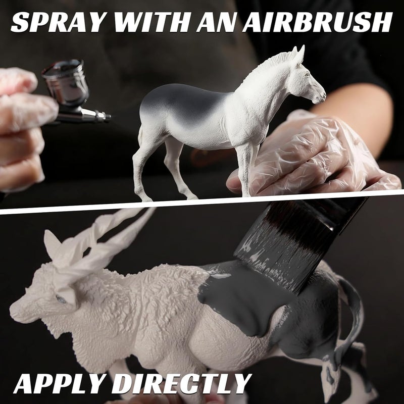 HOMY ARTY Airbrush Primer - Grey, 8.45 fl.oz. Acrylic Primer for Airbrush Paint, Quick-Drying Matte Finish for Acrylic Paint with Excellent Adhesion to Plastic Models, Metal, Canvas - Image 3